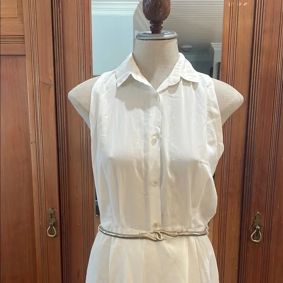 Vintage Cream Midi Dress - Picture 2 of 14